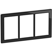 Fuga Pure designramme glas 3x1,5M, sort/hvid