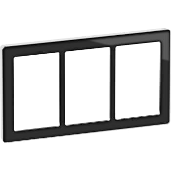 Fuga Pure designramme glas 3x1,5M, sort/hvid