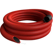 EVOCAB FLEX 50/39 mm PE-kabelrør m/muffe, korr./glat, 50 m, rød