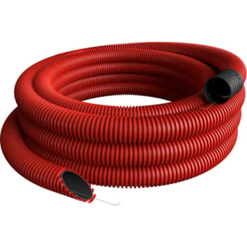 EVOCAB FLEX 50/39 mm PE-kabelrør m/muffe, korr./glat, 50 m, rød