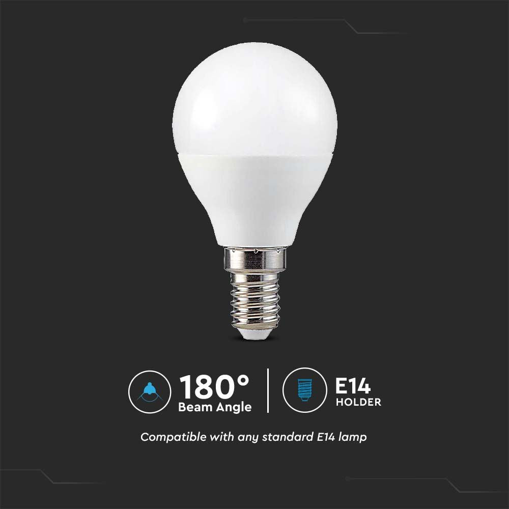 4,8W Smart LED Pære E14 RGB+3000K Dæmpbar med RF Kontrol - 470lm RA80