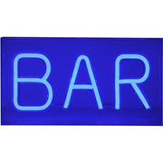 Neon-skilt BAR 23x4x13 cm, inklusiv USB ledning