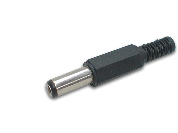 DC stik - Ø5,5/2,5mm x 14mm i plasthus (HQ)