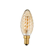 Pære LED Kerte Snoet 4W 2200K 300 lumen E14, gylden