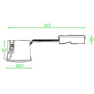 Indbygningsspot 230V GU10 Max 7W LED - mat hvid