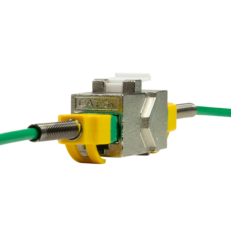 Keystone RJ45 mellemled - CAT6a skærmet, 2 x RJ45(8P8C) hun