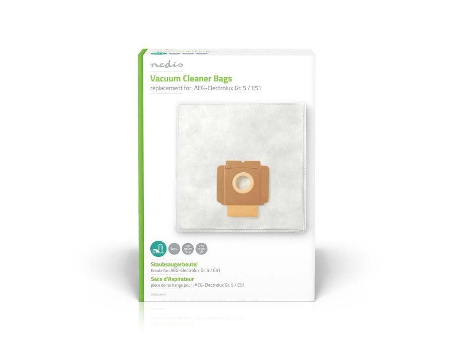 Støvsugerposer - AEG / Electrolux Gr.5 / E51 (4 stk.+filter)