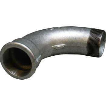 1/2" Galvaniseret bøjning 90° muffe/nippel