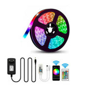 Led strip, kit, 5m, RGBW, fjernbejening, app styring, IP65