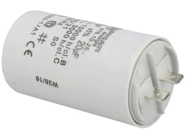 MOTOR kondensator - 20uF / 475V, Spadestik