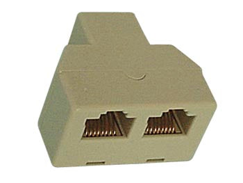Modular forgrening - 1 x RJ45 (8P8C) hun til 2 x RJ45 hun
