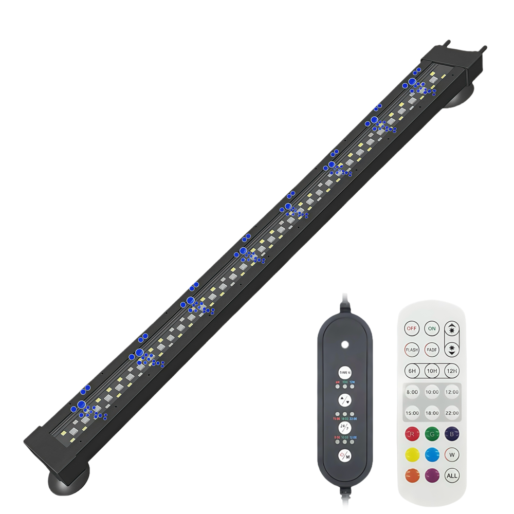 60 cm RGB+NW Akvarie Armatur - 16W, Kan Bruges Med Luftpumpe, IP68