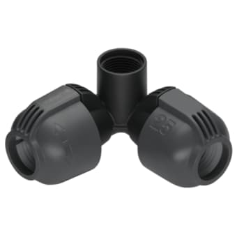 Gardena Pipeline hjørnetee 25 mm x 3/4" muffe