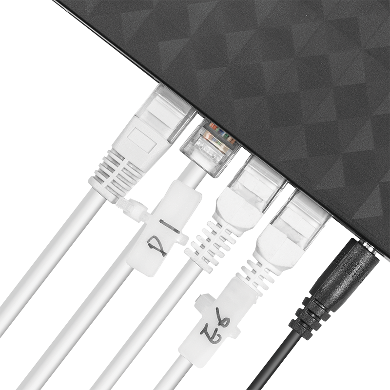 Kabelstrips m. skrivefelt - 2,5x100mm, Hvid (100 stk.)