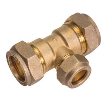 Conex 28x15x28mm komp. tee godkendt til pex og kobber