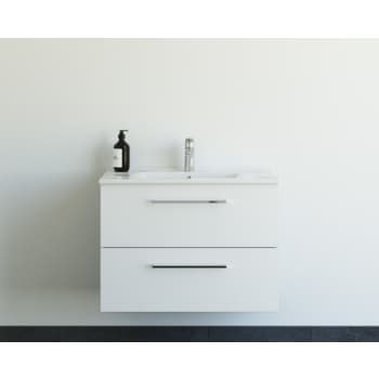 Dansani 81 cm møbelpk. Mido 2sk. vask AMBER, hvid hgl