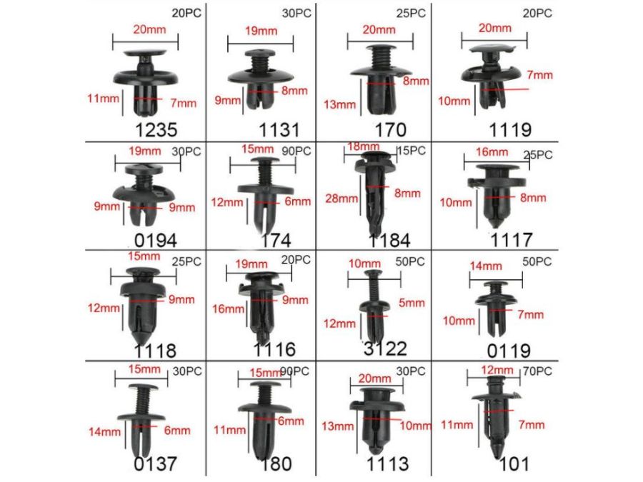 Plast skruenitte sortiment (620 stk.)
