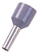 Isoleret terminalrør med bred krave grå 4mm2 L=10mm