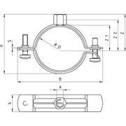 Samontec FRSN 15-19 mm M8/M10 rørbøjle