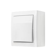 Simon X4 Korrespondance afbryder, 10 AX, 250 V~, skruefiksering, hvid