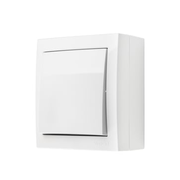 Simon X4 Korrespondance afbryder, 10 AX, 250 V~, skruefiksering, hvid