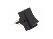 Vippekontakt - 1P OFF-ON, 12VDC/25A, Sort m. rød LED