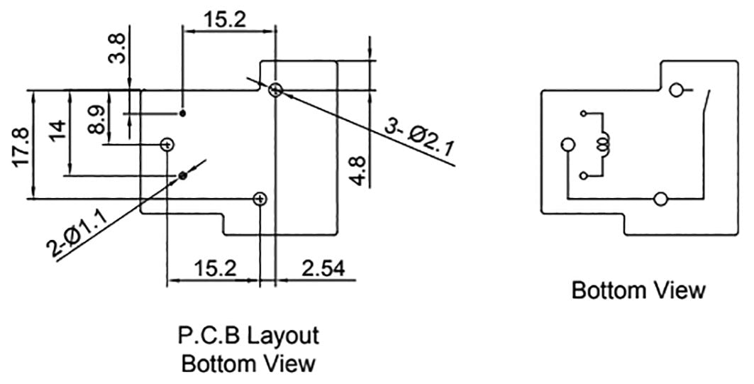 Heavy duty relæ - 12Vdc, 250Vac / 30A (SPST-NO)