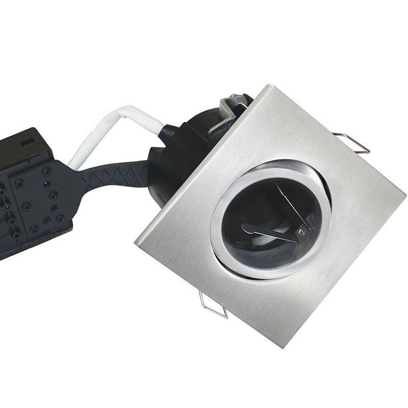 Pro Uni Install m. GU10 fatning - Firkantet, børstet