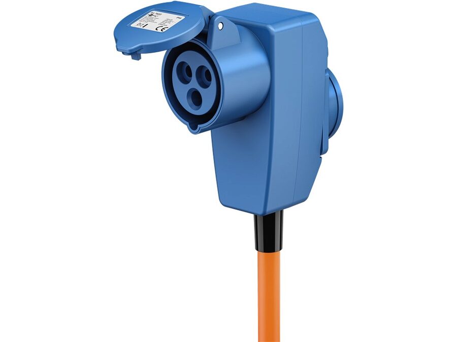 CEE adapterkabel - CEE7/7 han til CEE 3P hun + 1xJord (1,5m)