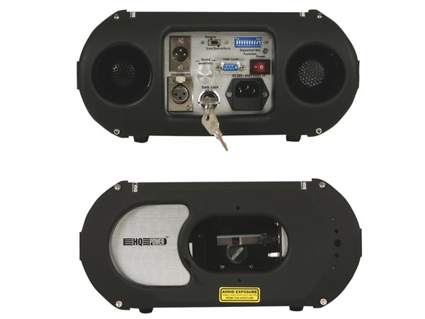 3 farve lasereffekt, 100mW, 9 DMX kanaler