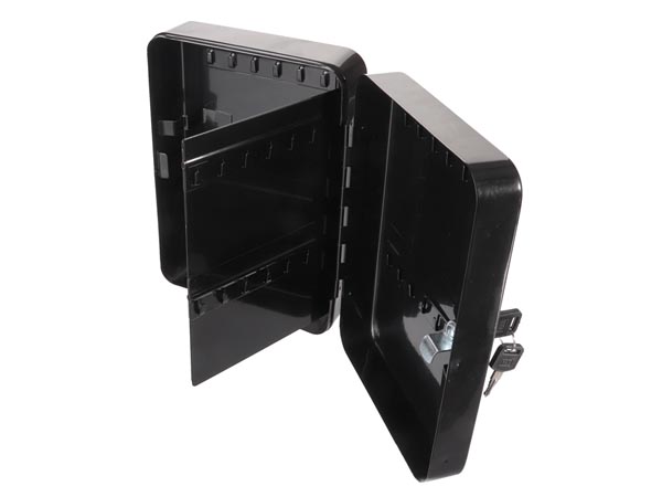 Nøgleskab - Til 48 nøgler, 250x180x80mm, sort