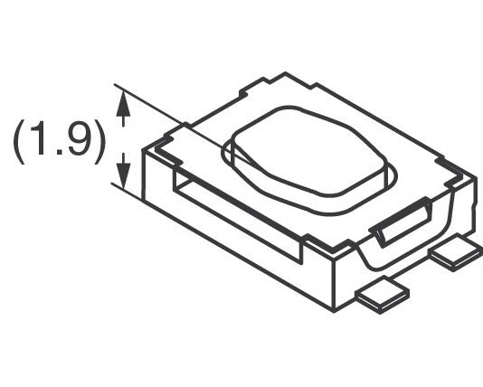 TACT mikrotrykkontakt - 4,2x2,8mm, H=1,9mm (SMD)