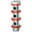 Push on fitting-triple banjo bolt-3/8 thread 1631 03-3/8 RAPID FITTING
