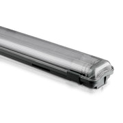 Vandtæt LED-lampe med 2x18W rør, 120cm længde, 6500K lysfarve, 3400lm, RA80, IP65 - 36W effekt