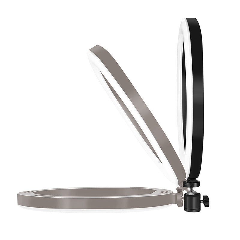 Smartphone holder med ringlys, fjernstyring - Ø25cm, Sort