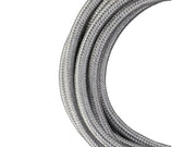 Stofledning - 2 x 0,75mm², Metallisk SØLV (3m)