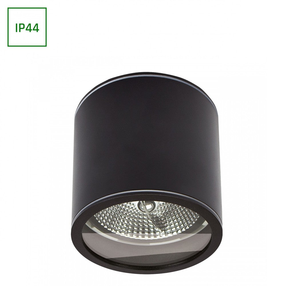 CHLOE AR111 GU10 LED Armatur - IP44, sort, rund, 118x114, uden lyskilde, 230V