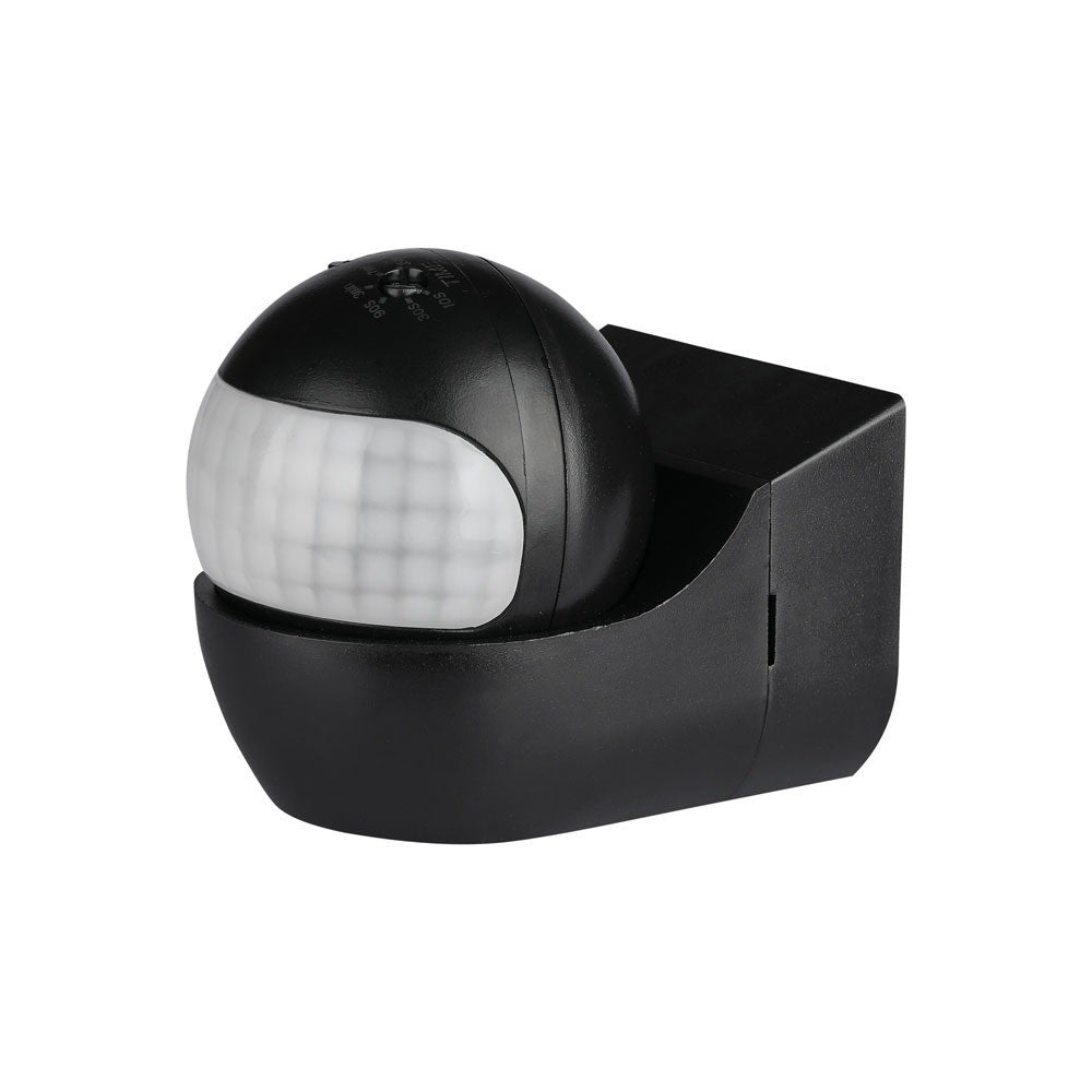PIR vægsensor med bevægeligt hoved sort, IP44 (max: 400W LED)