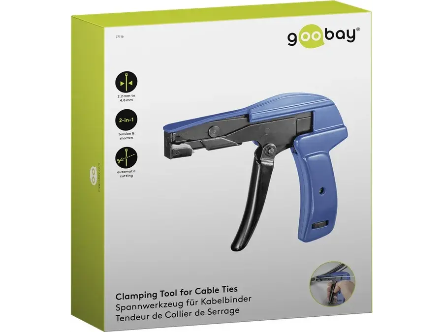 Kabelstrip stramme-klippetang - 2,2-4,8mm, 4 niveauer