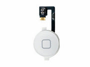 Home knap til iPhone 4 - Inkl. flexkabel, Hvid