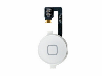 Home knap til iPhone 4 - Inkl. flexkabel, Hvid