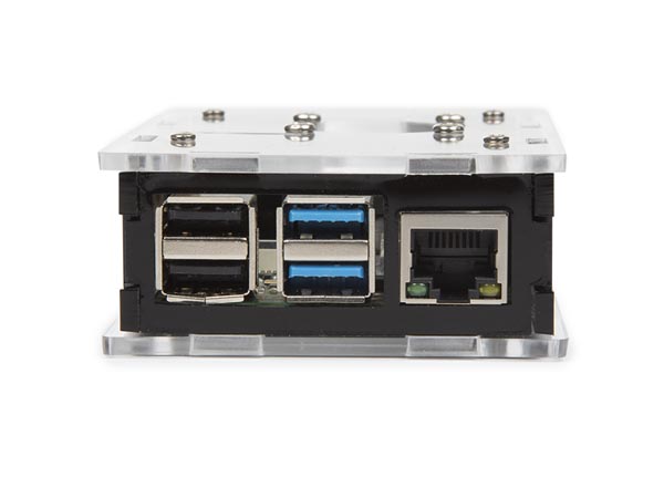 Raspberry Pi 4 kabinet m. aktiv køling, Plexiglas