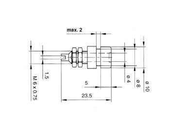 Prof. Bananbøsning isoleret, Gul 4mm (BIL20)