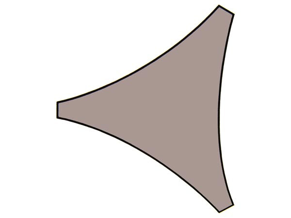 Trekantet solsejl - 3,6 x 3,6 x 3,6m VARM GRÅ