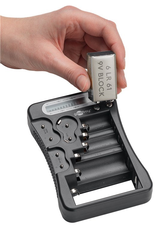 Batteritester m. LCD display