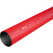 Evopipes 110 mm SDR17,6 PE-kabelrør, glat/glat, 6 m, rød