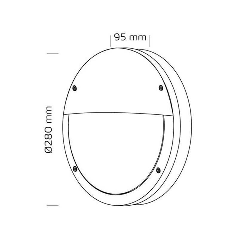 Martina m. afskærmning 2xE27 Ø28cm - antracitgrå