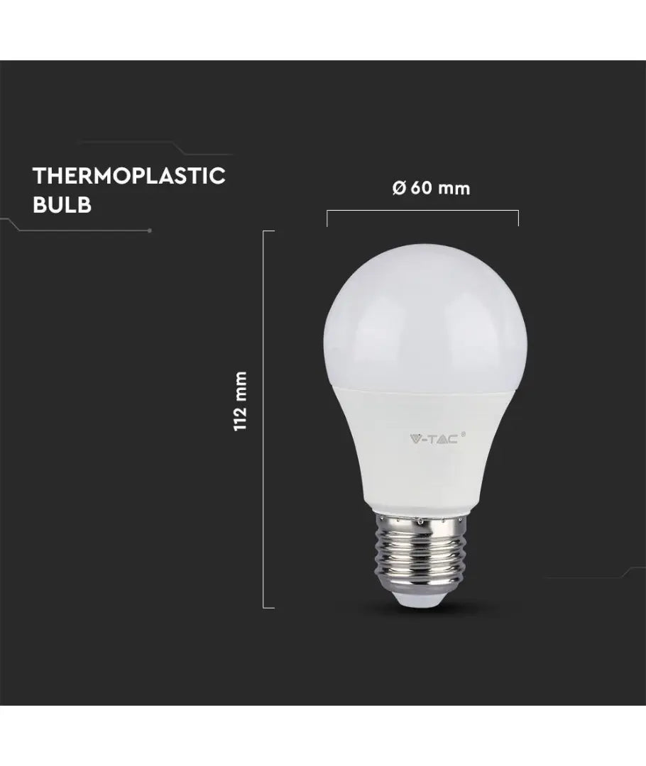 8,5W (60W) LED pære E27 3000K 806Lm 200°