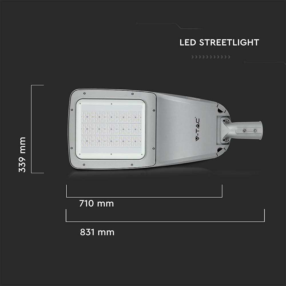 160W LED Gadelygte med TYPE III-M linse og Samsung chip - 4000K, 130lm/W, 20800lm, RA70 - IP65, 5 års garanti