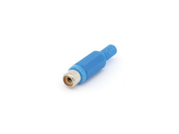 RCA(phono) stik, hun - Blå, plast